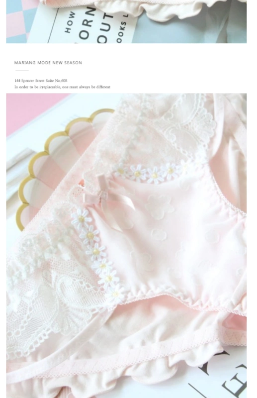 4.23 Nhật Bản Lolita cotton mới thoải mái eo nhỏ daisy thoáng khí dây nhỏ dễ thương đồ lót cô gái - Tam giác