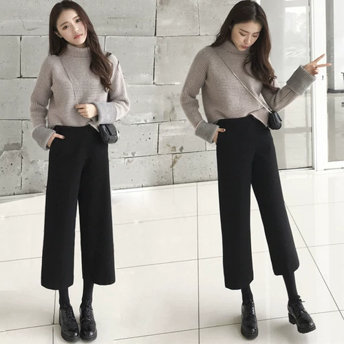 Весенний свитер, штаны, комплект, тренд сезона, городской стиль, в западном стиле, подходит для подростков