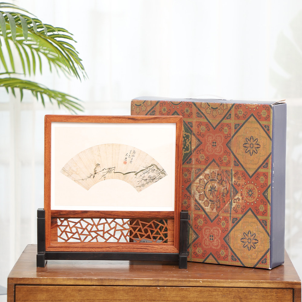 Redwood Antique small screen desk furniture room four baby screen Chinese style features gift send to old foreign leaders