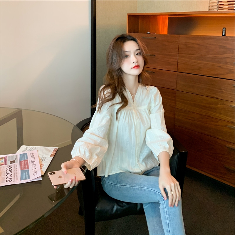 Spring lace shirt, long-sleeve, 2021 years, lace dress, suitable for teen Spring lace shirt, long-sleeve, 2021 years, lace dress, suitable for teen