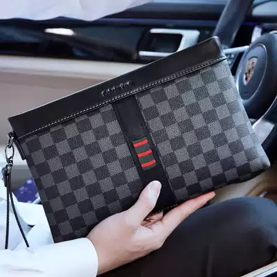 Cohnim Kevin high-end men's bag handbag large-capacity men's clutch with leather casual envelope clip bag trend