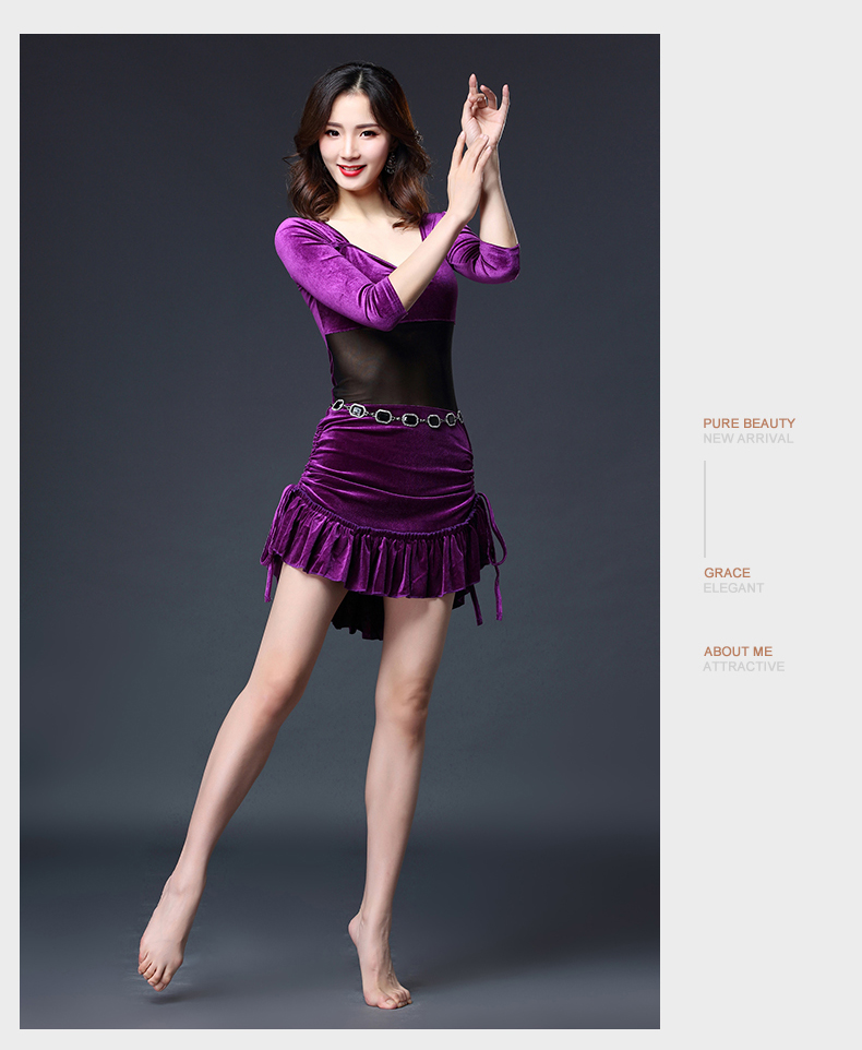 Quần áo tập nhảy múa bụng Fei Fan 2019 mới biểu diễn múa phương Đông cho người mới bắt đầu ăn mặc mùa xuân hè - Khiêu vũ / Thể dục nhịp điệu / Thể dục dụng cụ mẫu váy nhảy dancesport