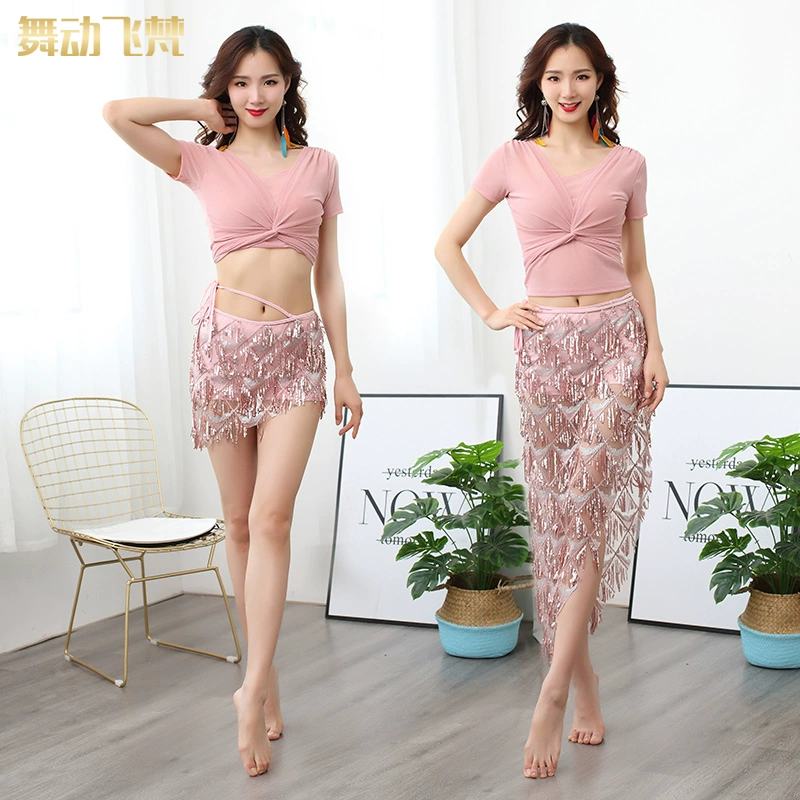 Dancing Fei Fan Belly Dance 2019 Bộ quần áo mới tập luyện Nữ mới bắt đầu thực hiện điệu nhảy phương Đông mùa xuân hè - Khiêu vũ / Thể dục nhịp điệu / Thể dục dụng cụ