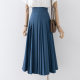 Pleated skirt women's summer 2022 new high-waisted skirt mid-length small skirt