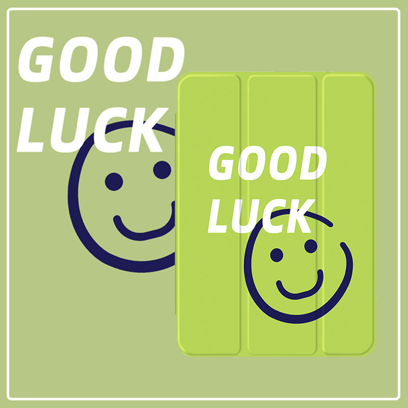 2021 new iPadPro 11 inch protective case air5 with pen slot mini6 tablet 2020 computer 10 5 suitable for Apple 8 9 generation 10 2 simple smiley