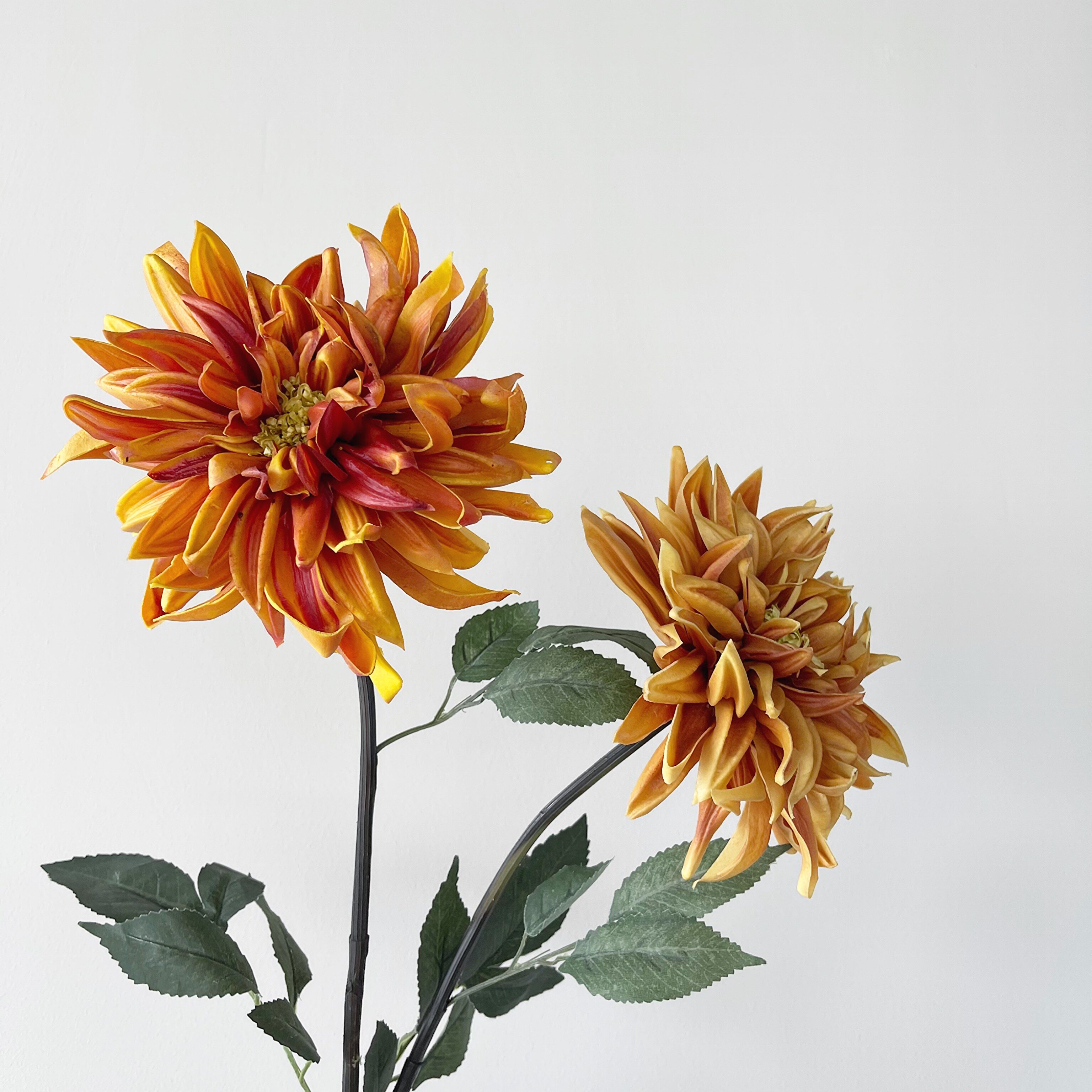 JUNJUN artificial flower Dahlia PU feel high-quality single moisturizing modern home flower arrangement decorative flower