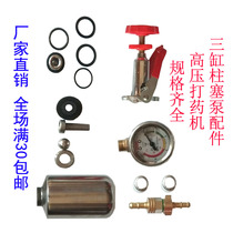 High pressure dispenser accessories three-cylinder plunger pump skin ring valve pressure gauge pressure chamber pressure regulating valve live