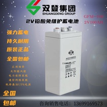 Shuangdeng battery 2V100AH lead-acid maintenance-free original GFM-100 room base station power system backup power