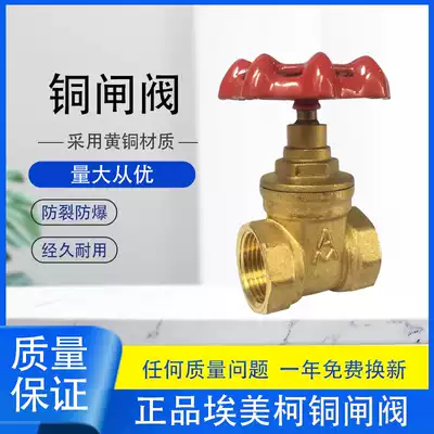 Ningbo Emike Brass Gate Valve 169 Copper Gate Valve Silk Button All Copper Water Pipe Valve Switch Z15W-16T