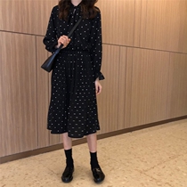 Spring clothing 2020 pop summer dress pure desire sexy long sleeve French style retro first love bourgis dress with dress femininity