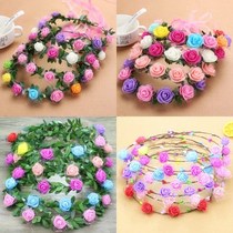 Accessories summer wearing a floral ring headgear Fairy Princess Korea Head Baby Dance Wreaths to Push Hat Sweet