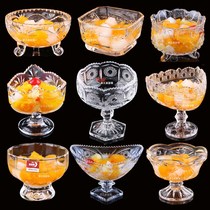 Featured glass dessert cup fruit Sagi cold drink cup tea ice cream smoothie fruit fishing