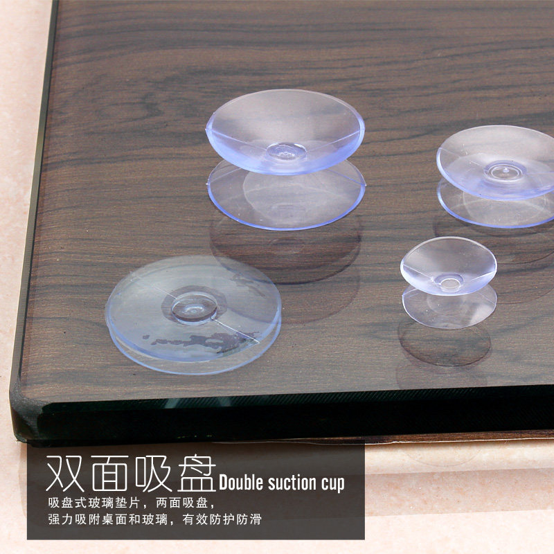 Red Wood Furniture table Dining Table Noodles Tea Table Glass Anti-Slip Silicone Transparent Soft Glue Mat Suction Cups Crashworthy Corner