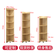 Fillet shelf cabinet simple floor student drawing rack storage rotating multifunctional solid wood household corner cabinet customization