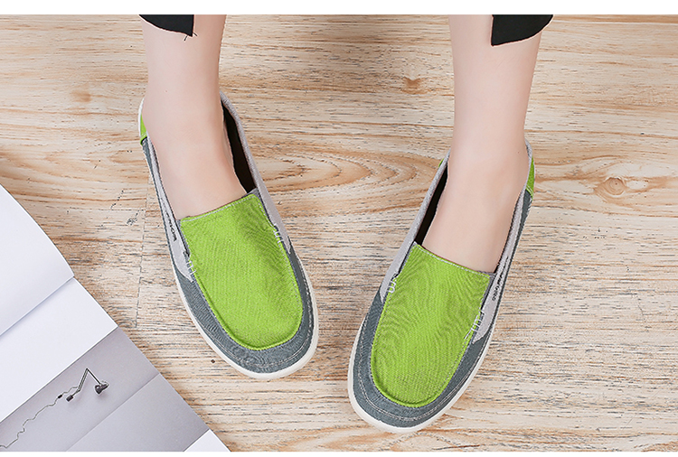 Kéo lại mùa xuân và mùa hè Giày vải mới mùa hè nữ đi thuyền thấp để giúp giày vải Giày nữ giày nông miệng mẹ WZ-17 - Plimsolls jordan trắng xám