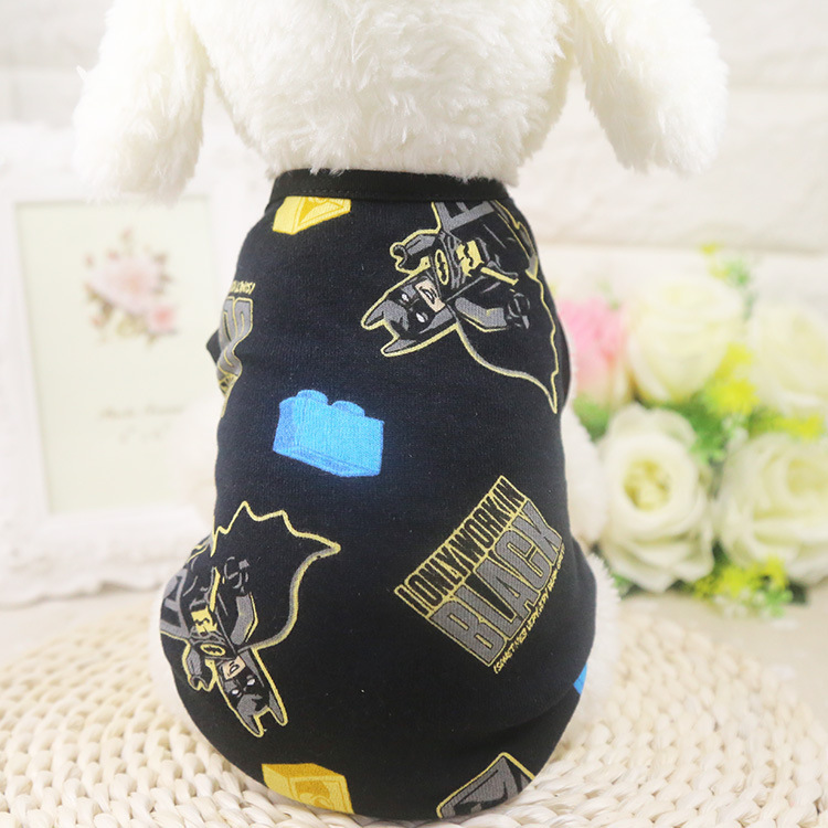 Mới phim hoạt hình chó quần áo vest mùa xuân và mùa hè mô hình thú cưng bông hoang dã - Quần áo & phụ kiện thú cưng nón bảo hiểm cho mèo