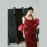 Красное модное ципао, платье, китайский стиль, по фигуре