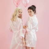 Розовый банный халат для невесты, для подружки невесты, делается под заказ, с вышивкой, подарок на день рождения