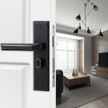 Pally door lock Indoor bedroom solid wood room door muted three sets modern American door lock handle