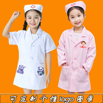 Childrens doctor nurse scientific experiment white coat oral dentist ophthalmology kindergarten baby professional costume