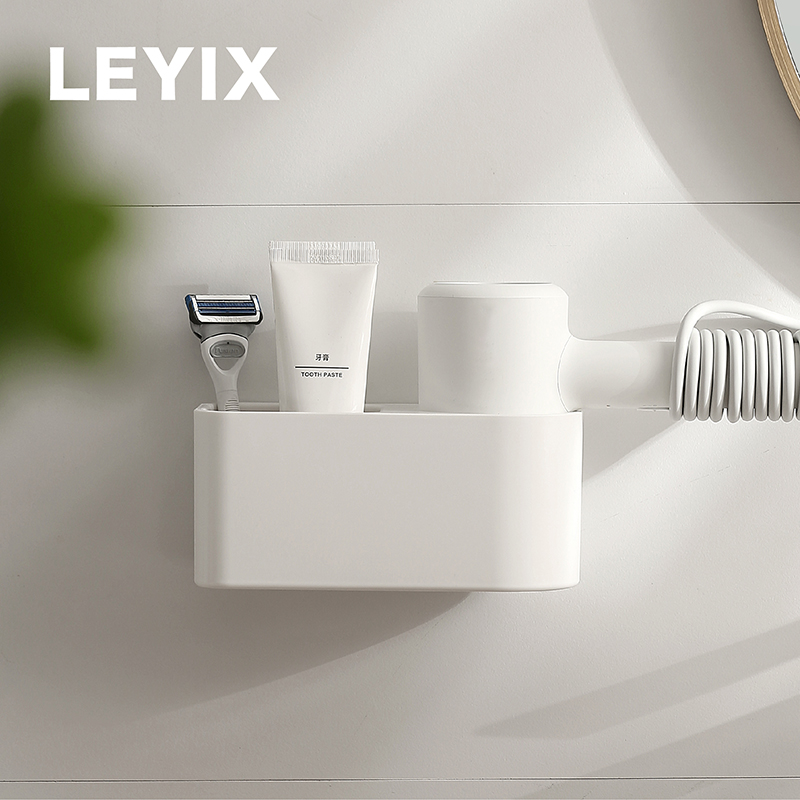 LEYIX 141 hair dryer storage hole-free hair dryer rack bathroom powder room storage wall-mounted hair dryer rack