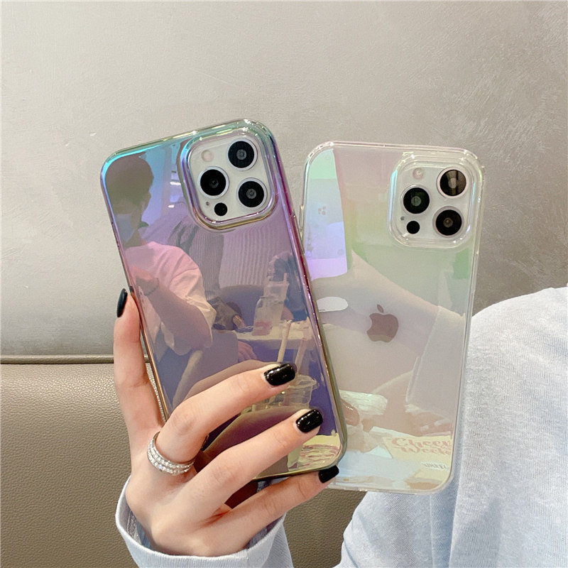 Apply Apple 12 phone protection shell iphone11promax minimalist transparent laser 12pro women ins wind new full package XR anti-fall XS max personality creative X