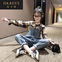 Childrens Spring and Autumn Dress Girls Suit Western Style 2022 New Korean Version of the Big Boy and Little Girl Overalls
