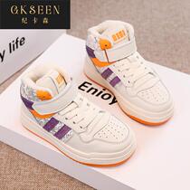 Girls Sleeping Shoes 2022 new autumn and winter childrens shoes and girls leisure girls plate shoes low xf0308