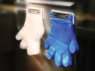 Maimaijia disposable gloves food processing gloves raw and cooked separation large catering special hook transparent gloves