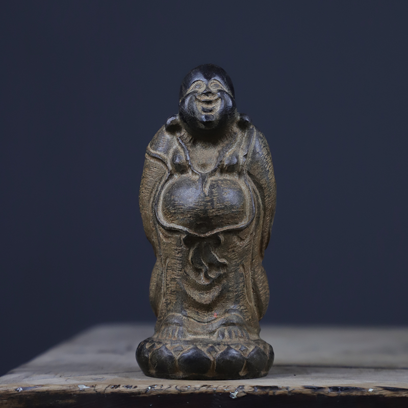 Yavantang ancient method craftsmanship Qingshi stone sculptures antique made of old folk small monk Chinese pendulum piece Classical decoration