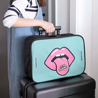 Túi hành lý trên xe đẩy trường hợp nữ túi du lịch khoảng cách ngắn dung tích lớn không thấm nước túi lưu trữ ánh sáng túi lưu trữ vali hồng