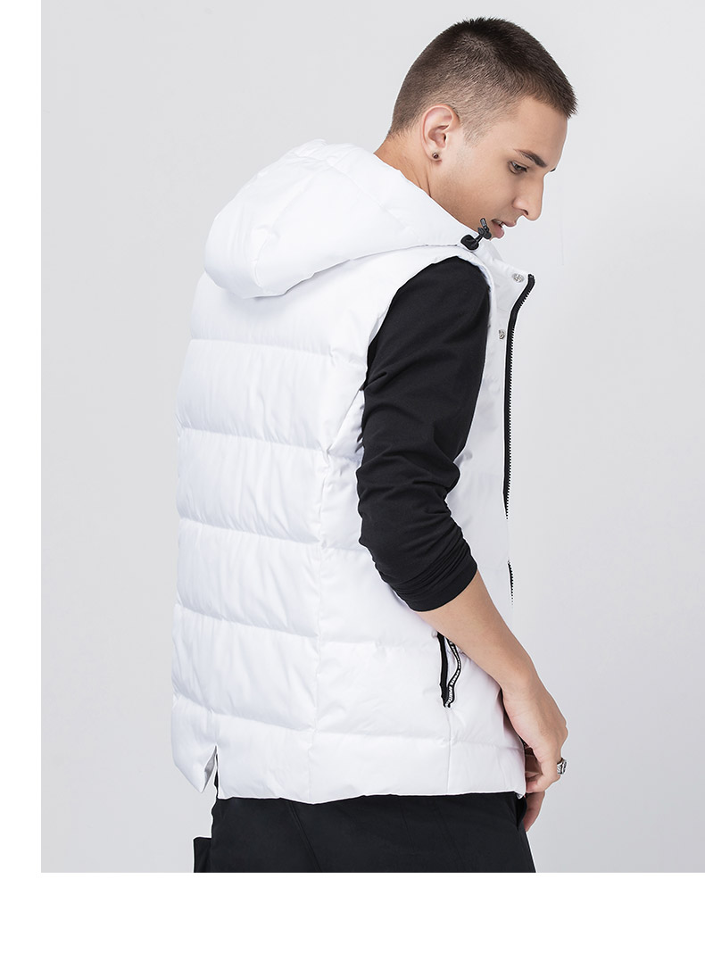 Đặc biệt bước xuống vest nam trùm đầu màu trắng 2018 XTEP thể thao xuống vest nam không tay áo khoác nam ấm áp áo thun lạnh the thao nam