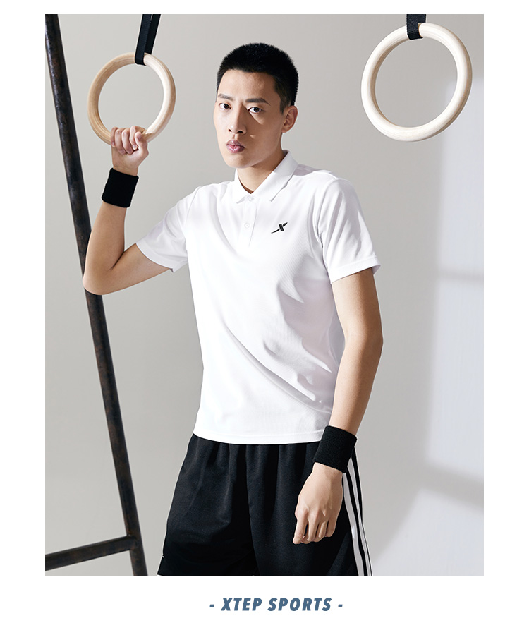 特步 男士 弹力速干Polo衫 图6