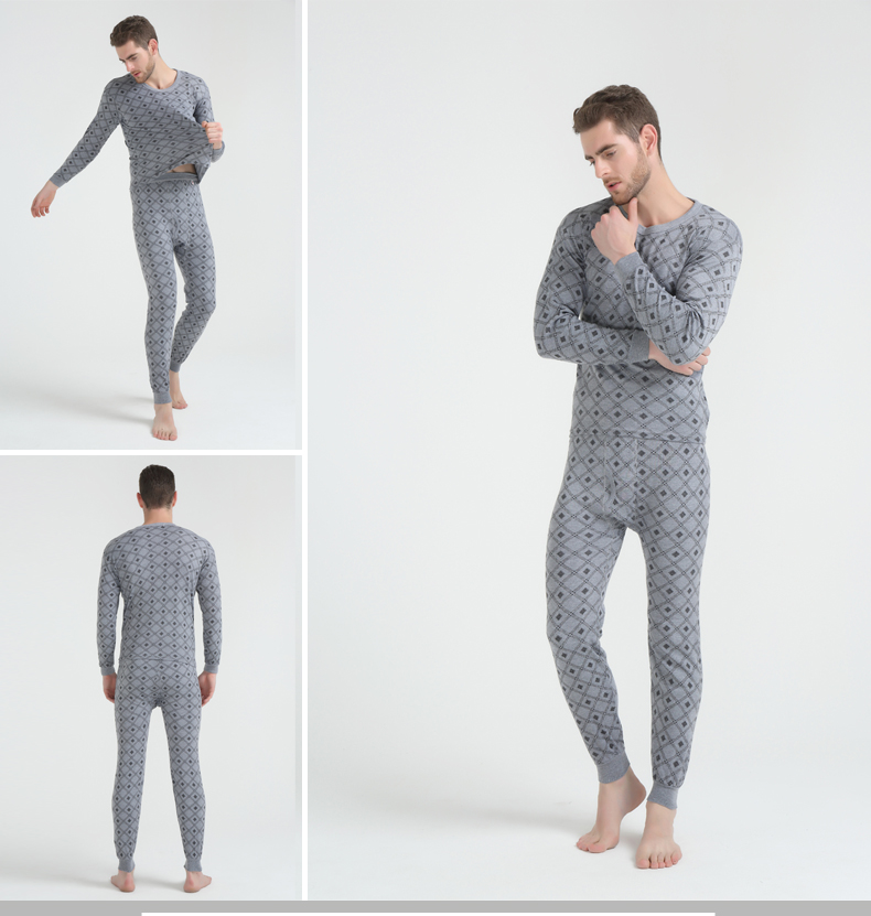 Mùa thu và mùa đông quần áo mùa thu quần dài phù hợp với cotton cotton áo len dài tay quần đáy rộng kích thước lớn đồ lót nhiệt mỏng bộ cotton nữ học sinh