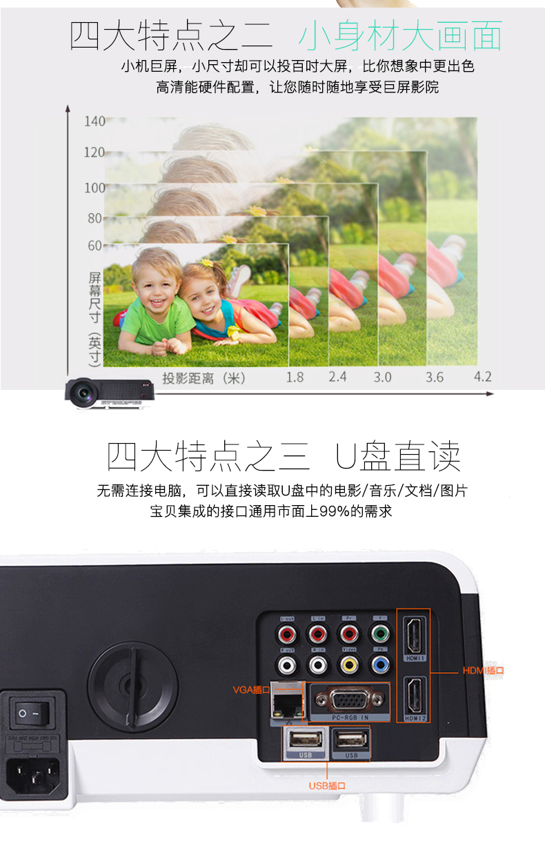 轰天 Máy chiếu LED86 nhà máy chiếu thương mại nhỏ văn phòng 1080P HD 3D rạp hát tại nhà Apple Android điện thoại di động màn hình không dây WiFi thông minh 4K màn hình vô cực rõ ràng - Máy chiếu