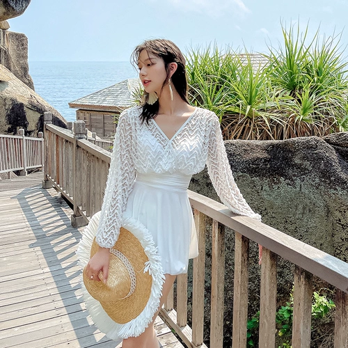 Летний купальник, лонгслив, изысканный стиль