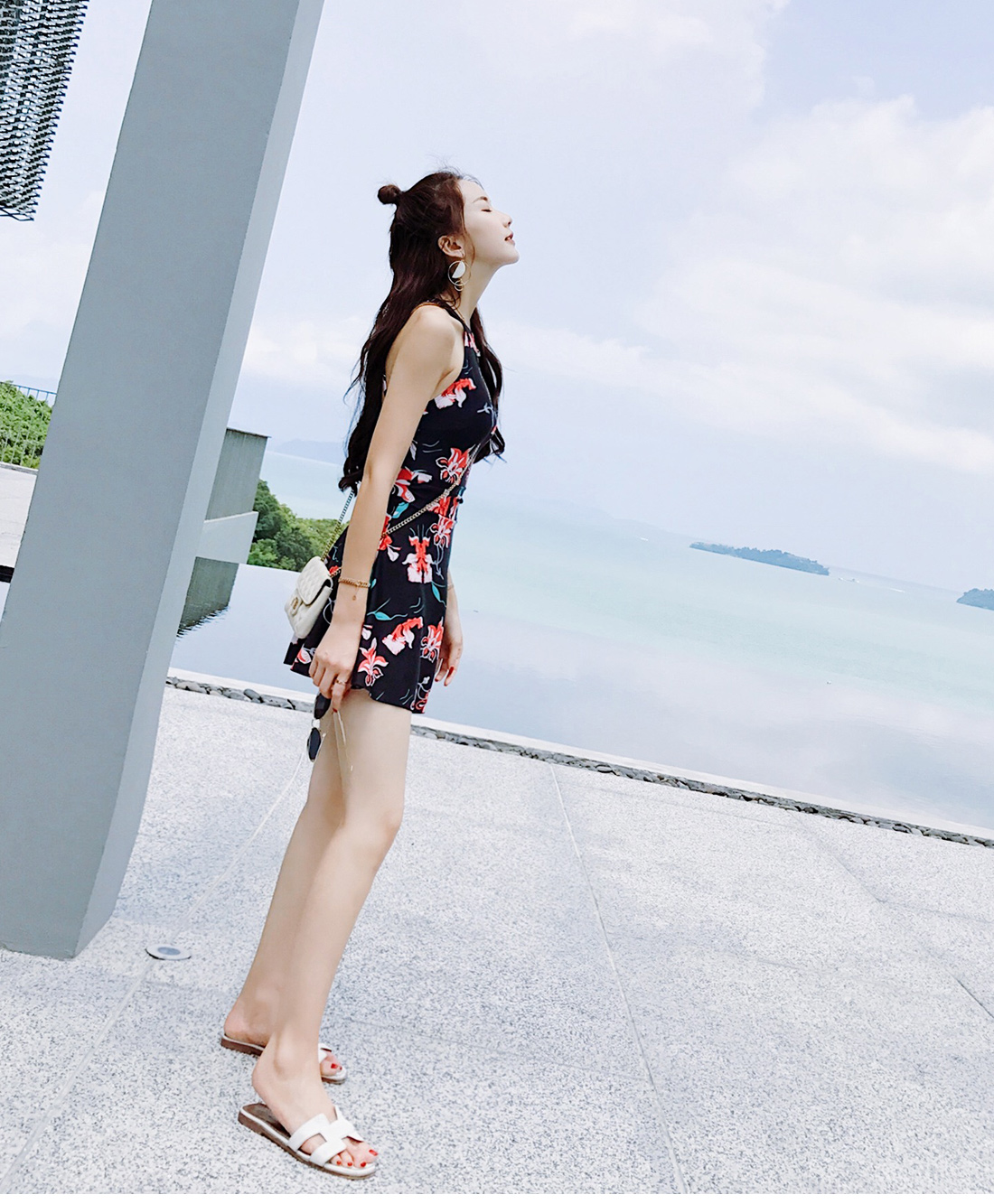 Áo tắm một mảnh nữ bảo thủ che bụng thon váy sinh viên gợi cảm Hàn Quốc Pingjiao đi biển đi biển đi biển - Bộ đồ bơi One Piece áo tắm liền thân