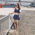 Yi Meishan áo tắm nữ bảo thủ ngực nhỏ tụ tập Hàn Quốc nhỏ tươi kiểu váy Hàn Quốc giảm béo bụng tắm nước nóng mùa xuân - Bộ đồ bơi hai mảnh 	bikini 2 mảnh màu trắng	 Bộ đồ bơi hai mảnh
