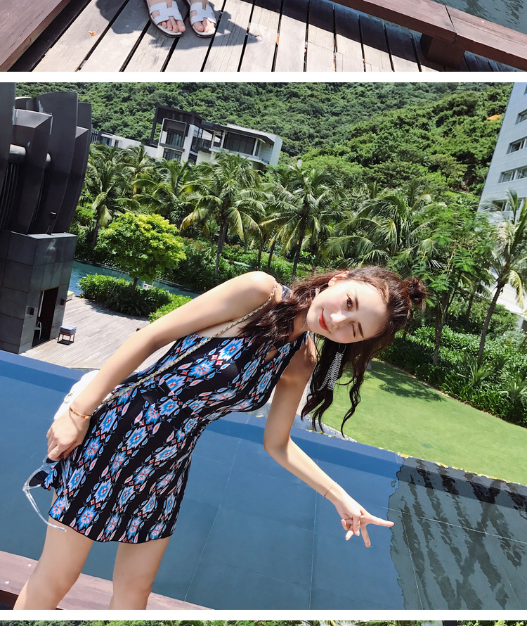 Áo tắm một mảnh Phụ nữ ngực nhỏ bảo thủ tụ tập nữ sinh mùa hè ăn mặc gợi cảm che bụng áo tắm mỏng - Bộ đồ bơi One Piece đồ bơi nữ liền thân dài tay quần dài