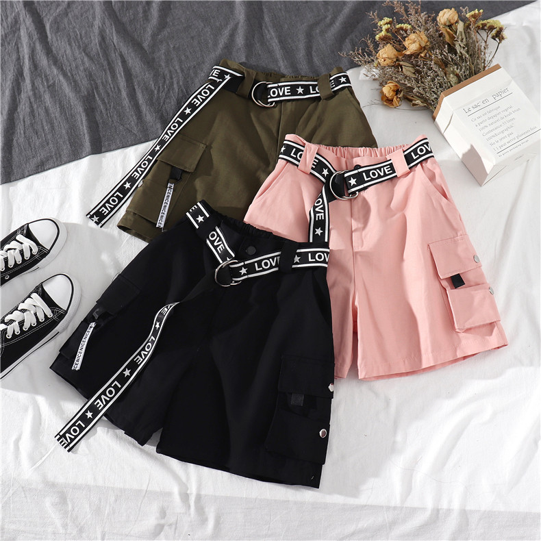 Комплект, короткая черная футболка с коротким рукавом, штаны для девушки 