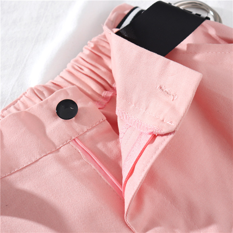 Комплект, короткая черная футболка с коротким рукавом, штаны для девушки 