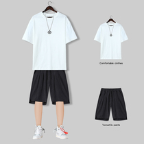 2020 new mens ice silk shorts Tide brand ins Net red summer wear trend 5 five five pants sports suit