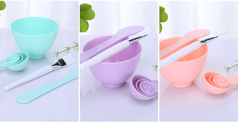 Bộ mặt nạ bát và cọ sáu bộ mặt nạ bàn chải DIY mặt nạ làm đẹp trang điểm dụng cụ trang điểm để mua 2 tặng 1 - Các công cụ làm đẹp khác cọ đánh mắt