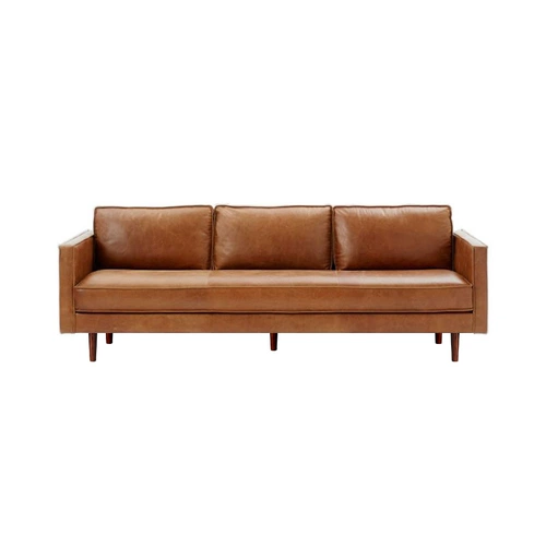 Скандинавский диван, простой современный диван для гостиной, трехместный диван для офиса, приемной, кожаный художественный диван, четырехместный диван