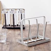 Glass storage box finishing home large-capacity desktop with cups multi-function living room tray