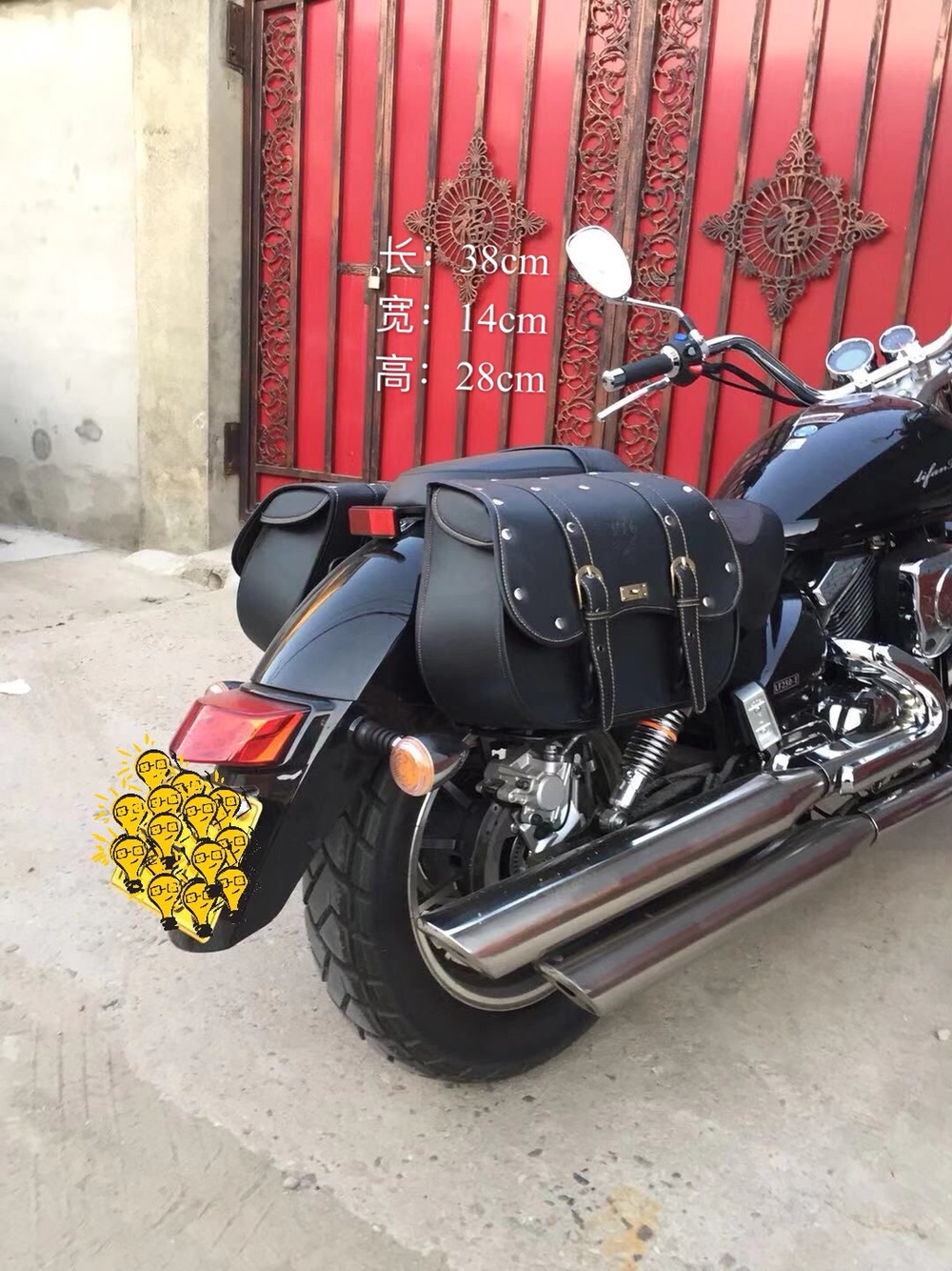 Lifan motorcycle V16 KPM modified LF250-E D original vintage side bag hanging bag Prince car universal