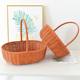 ins Windvine Woven Egg Basket Portable Picnic Fruit and Vegetable Storage Basket Woven Flower Basket Photo Props Decoration