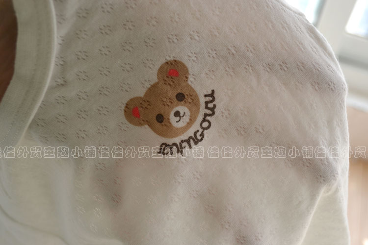 Mùa xuân và mùa thu của trẻ em Baby Cotton Dịch vụ tại nhà Đồ lót Nam và Nữ Màu rắn Jacquard Cotton Quần áo mùa thu bộ dài tay bé trai