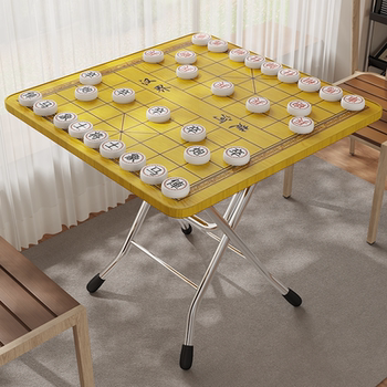 Outdoor Foldable Portable Chinese Chess Table with Chessboard, Home Use Solid Wood Panel Special Table, Small Table