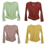 Lulu Yoga Clothing ~ v -neck мягкая клейкая выравниваемая текстура Pirattainet Slim Sport